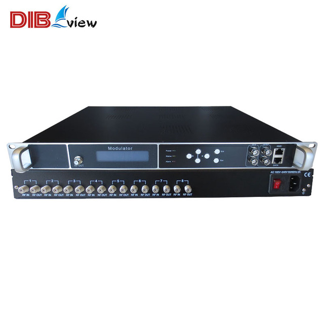 OTV-TM24A 8 Frequenices/Carriers FTA Tuner Dvb-S2/S to 8 Way Transponders DVB-T Catv RF Modulator Remodulator Transmodulator