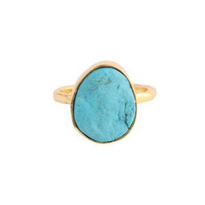 Anillo de plata y oro de primera ley para mujer, sortija ajustable, plata esterlina 925, estilo zigzag, color turquesa, natural, plateado - Product Image 3