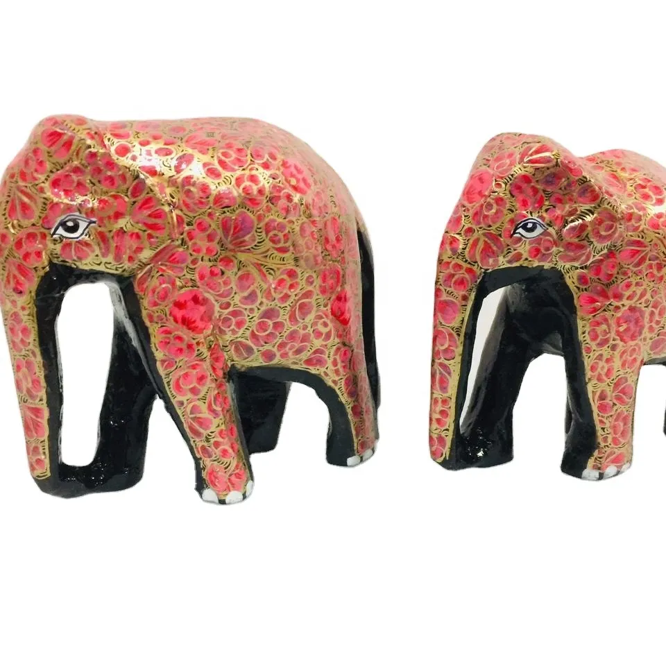 Elefante scultura per la decorazione dipinta a mano con il piombo di trasporto colori