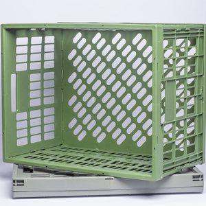 50 Liter Collapsible Storage Bin/Container Grated Wall Utility Storage Basket/Crate Folding Foldable Crate Customized Color