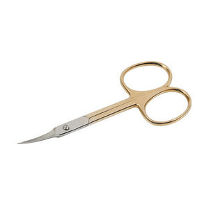 Tijeras de Manicura de Acero Inoxidable Chapadas en Oro, Hoja Curva, para Diestros, Duraderas, Herramienta de Belleza de Lujo - Product Image 1