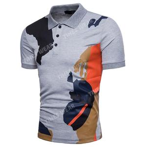 Pakistan usine hommes Polo haute qualité Jersey tissu à manches courtes Slim Fit revers couleur bloc bouton décoration imprimé - Product Image 1