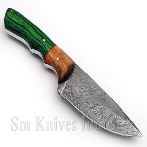 Couteau de chasse et d'abattage industriel en acier Damas de 8 pouces avec bolster personnalisé, qualité OEM (Smk1363), garantie de 3 ans - Product Image 6