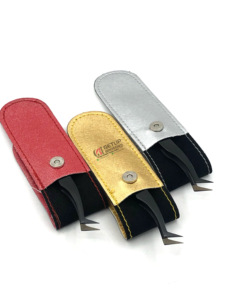 Pince à épiler professionnelle en acier inoxydable de 10 mm, design optimal, volume russe, fibre plasma noire, pointe nano, antistatique, durable - Product Image 2