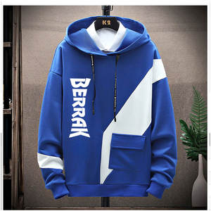 เสื้อฮู้ดผู้ชาย,เสื้อวอร์มลำลองฤดูใบไม้ผลิแนวสตรีทฮาราจูกุเสื้อสวมหัวตัวอักษรญี่ปุ่นคอกลมมีกระเป๋า - Product Image 2