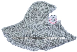 Camisa de Armadura Medieval Náutica de Aluminio Plateado Pulido, Estilo Cota de Malla, con Capucha, Regalo para Coleccionistas - Product Image 2