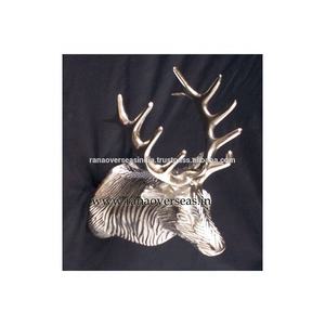 Figurita de cabeza de ciervo Chapado en níquel de aluminio, montada en la pared, para decoración de oficina y restaurante - Product Image 4