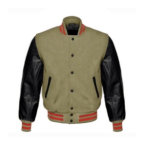 Custom Quality Canvas Bomber <b>Jacket</b> for <b>Men</b> Winter Varsity Baseball <b>Jacket</b> with Chenille Embroidery <b>Letter</b> Pattern Waterproof - Product Image 3