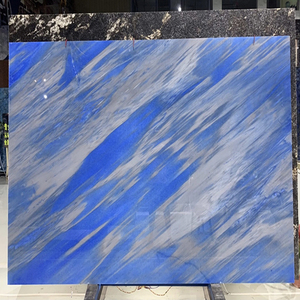 Azul Macaubas แผ่นพื้นหินอ่อนสีฟ้า,แผ่นหินอ่อนอิมพีเรียลแผ่นผนังหินหุ้มฉนวนเพื่อลดขนาดสีย้อมเทคโนโลยีใหม่ - Product Image 1