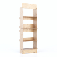 Expositor de Suelo de Madera Personalizable de la Mejor Calidad con Estantes Ajustables, Espacio Variable, Logotipo Personalizado, para Centros Comerciales, Hogar, Oficina, Exhibición de Alimentos