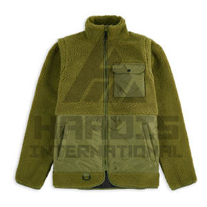 Veste en polaire Sherpa pour hommes, collection, vêtement d'hiver polaire, épais, couleurs personnalisées, noir, de bonne qualité - Product Image 1