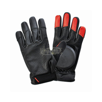 Gants de glisse en cuir pour skateboard Longboard Freeride Gants de course de descente amovibles Logo personnalisé