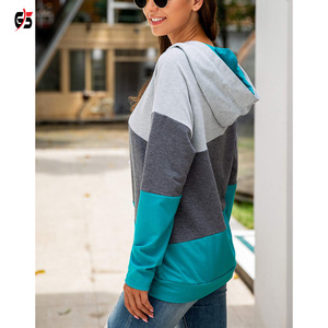 Dernier style de mode pour femmes pulls à capuche sweats 1/4 fermeture à glissière multicolore manches complètes impression de logo personnalisé - Product Image 6