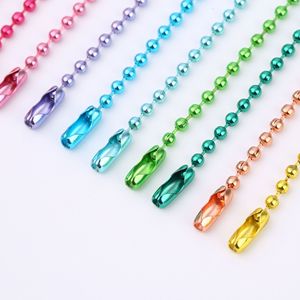 Cadena de <span class=keywords><strong>Etiqueta</strong></span> de perro de colores pintados mate, cadena de cuentas de 10cm para Pegatinas de <span class=keywords><strong>coca</strong></span> - Product Image 3