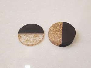 Sous-verre à thé en matériau écologique, ensemble de 4 sous-verres décoratifs pour thé, style luxueux, vaisselle pour hôtel et restaurant, sous-verres pour tasses à thé - Product Image 3