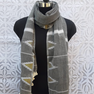 Bufanda Jamdani de algodón hecha a mano Vintage para mujer Dupatta, bufandas de algodón tejidas a mano para invierno verano otoño desgaste - Product Image 1