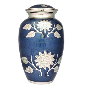 Wholesale Brass Cremation Urns With Beautiful <b>Enamel</b> <b>Paint</b> Funeral Supply <b>Metal</b> Adult Urns From India - Product Image 1