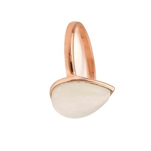 2025 meilleure qualité 925 argent Sterling femmes cadeau de mariage bague blanc pierre de lune Rose éternité Vermeil réglage de lunette naturelle - Product Image 3