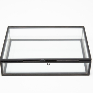 Black | <b>Glass</b> Photo <b>Box</b> | Photographer <b>Box</b> | 4 x 6 | 5 x 7 | 8 x 10 - Product Image 1
