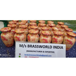 Recuerdo de aluminio naranja colorido, urna funeraria de BRASSWORLD, INDIA - Product Image 1