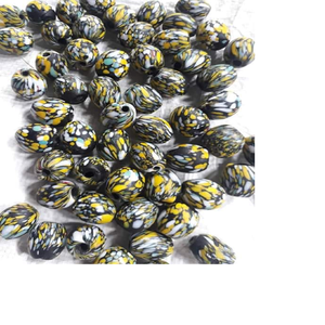 Cuentas de vidrio personalizadas, accesorio de color negro, amarillo y rojo para su uso por diseñadores de joyería nativa, se puede personalizar en su elección de colores - Product Image 5