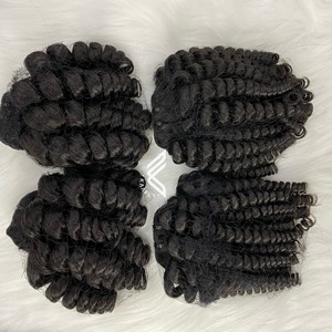 Bouncy Curls Human Hair Weaving Double Weft to Make <b>Wigs</b> for Women, Bouncy Curls Human Hair Bundles - Product Image 1