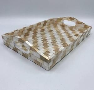 ถาดชามุกสไตล์แม่เสิร์ฟอาหารถาดฝัง MOP พื้นใหม่ไม่ซ้ําใครออกแบบมาสําหรับถาดรอมฎอน Eid Mubarak - Product Image 2