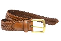 Ceinture en cuir tressé pour homme, femme, fille et garçon, boucle en laiton solide, style tactique, personnalisée