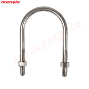 Boulons en U en acier doux galvanisé à chaud et non galvanisé, robustes, M8 1/2 po avec écrous, norme ISO, marque MANGLA, vente chaude - Product Image 6
