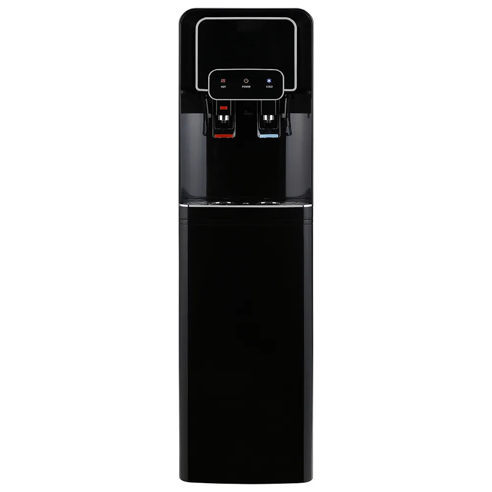 Moolmang Hot and Cold Water Dispenser UF 4 Stage Filter System Floor Stand Water Purifier Water Dispenser 816N Black