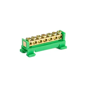 Hoge Kwaliteit Din Rail Elektrische Power Block Bar En Messing Neutrale Grond En Pcb Terminal Voor Stroomdistributie Systeem