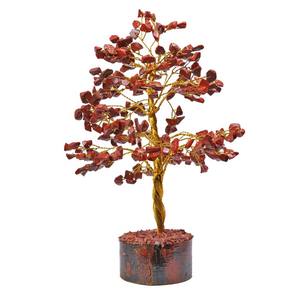 Hechos a mano Red Jasper 300 Chips Golden Wire Tree Online - Product Image 1
