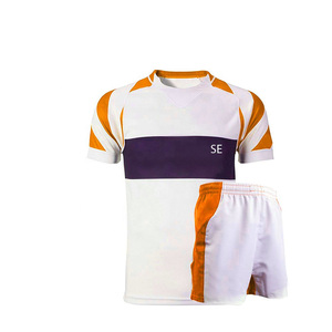 Tenues de rugby unisexes personnalisées à rayures, manches longues, de haute qualité pour la sublimation, kits de rugby OEM, 100 % coton molletonné - Product Image 6