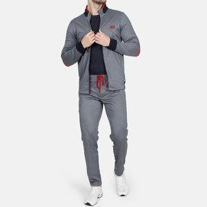 Custom Logo Men's Cotton Sweat Suits Quick Dry Jogging Pants & Hoodie Two Piece Tracksuit Set - Product Image 2