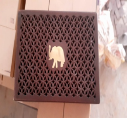 Color de madera natural y caja de madera cuadrada de alta calidad hecha con madera pulida natural por artesanía natural - Product Image 6