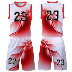 Uniformes de Baloncesto Reversibles Hechos en Fábrica, Ropa Deportiva al por Mayor en Existencia, Camisetas y Pantalones Cortos de Baloncesto de Doble Capa - Product Image 1