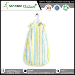 Saco de dormir para bebé tejido 100% algodón orgánico ropa de cama para bebé recién nacido saco de dormir con personalización 100% tiene certificado India - Product Image 3
