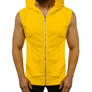 Sudadera con capucha sin mangas para hombre, producto directo de fábrica, sin mangas - Product Image 5