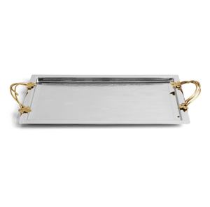 Bandeja de servicio elegante con mango dorado para el hogar, plato de cocina para fiesta de boda, decoración de Color plateado, diseño moderno, plato de Metal - Product Image 4