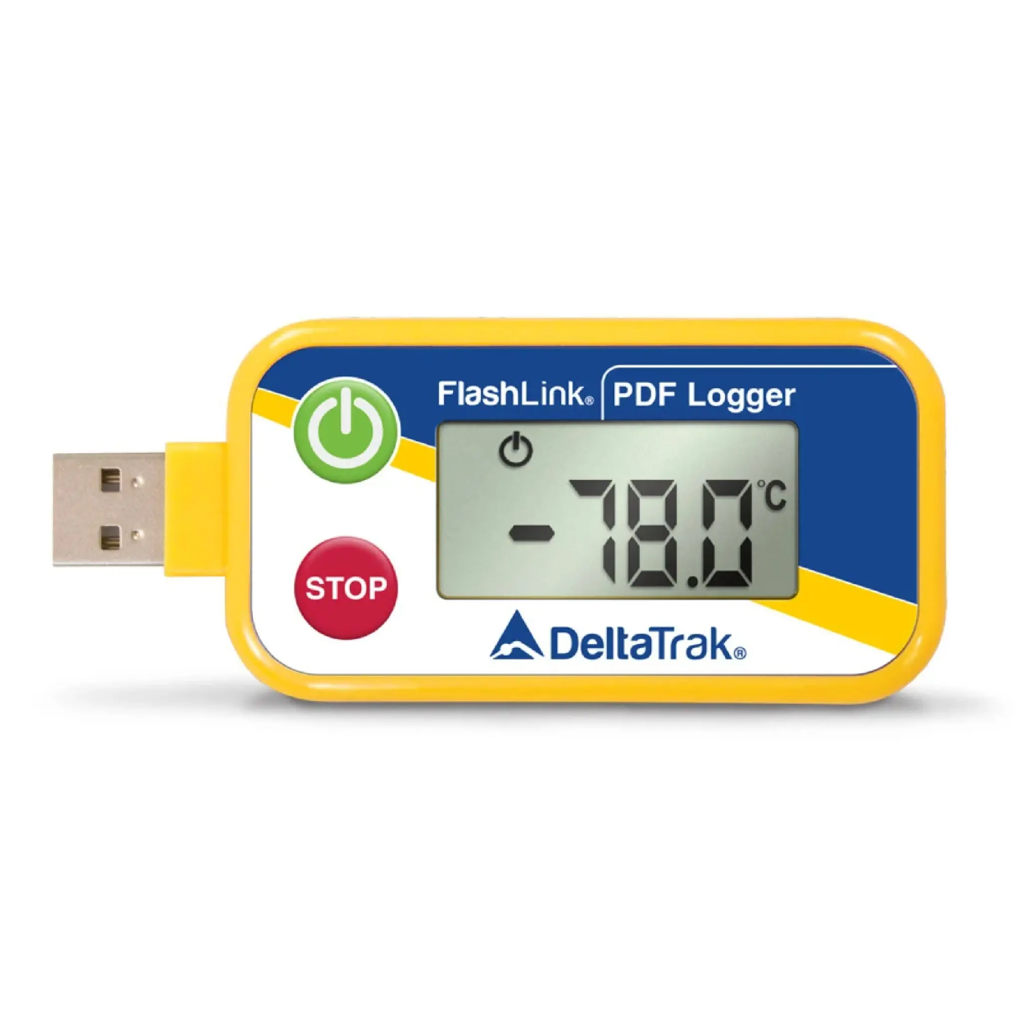 Testing Instruments Equipment Model 40536 DELTATRAK Data Logger - FlashLink USB PDF Degree In-Transit Logger