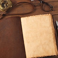 Journal vintage en cuir épais fait main avec bord festonné, 240 pages, style unisexe, cadeau personnalisé, vente en gros
