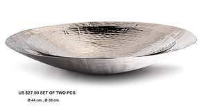 Plateau de service rond coloré en acier inoxydable, bordure incurvée, Style moderne, fantaisie, pas cher, prix en gros, plateau rétro - Product Image 4