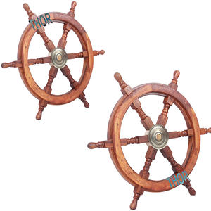 Volante de barco de diseño náutico de 12 pulgadas, decoración de pared para el hogar y la Oficina, color marrón - Product Image 3