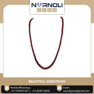 Collar de cadena de cuentas de rubí Natural para mujer, joyería de vestir, con pequeña cantidad mínima, aceptado - Product Image 2