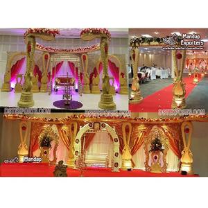 Escenario Mandap Estilo Cisne para Bodas de Sri Lanka, Decoración de Escenario Mandap de Madera del Sur de la India, Escenario Mandap Mayur para Bodas Indias, Australia - Product Image 1