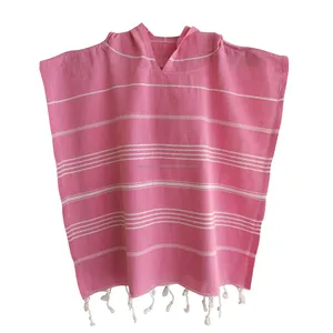 Serviettes à capuche pour enfants, serviette de plage turque, Poncho de piscine pour toutes les tailles-chiffon de plage pour enfants