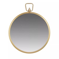 Ensemble de 6 miroirs muraux modernes durables faits à la main avec des cadres circulaires en métal doré séparés pour la décoration de la maison