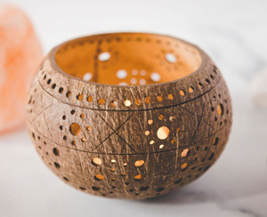 Handmade <b>Coconut</b> Tealight Candle Holder, <b>Coconut</b> <b>Shell</b> Bowls for Candle Holder - Product Image 2