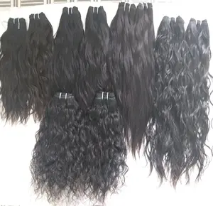 Indian natural Raw Virgin Cuticles Aligned Brazilian Human Hair Bundles Deep Wave human hair exporter