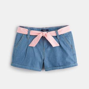 Ladies Sexy Custom Logo Pattern Skinny Fit Casual Denim Cargo <b>Shorts</b> From Bangladesh Washed Fabric <b>with</b> <b>Pockets</b> - Product Image 1